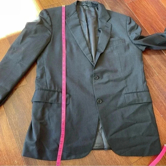 Loro Piana 100% Wool Italian Suit Jacket Men’s Business Coat Gray Blazer 54L - Picture 13 of 14